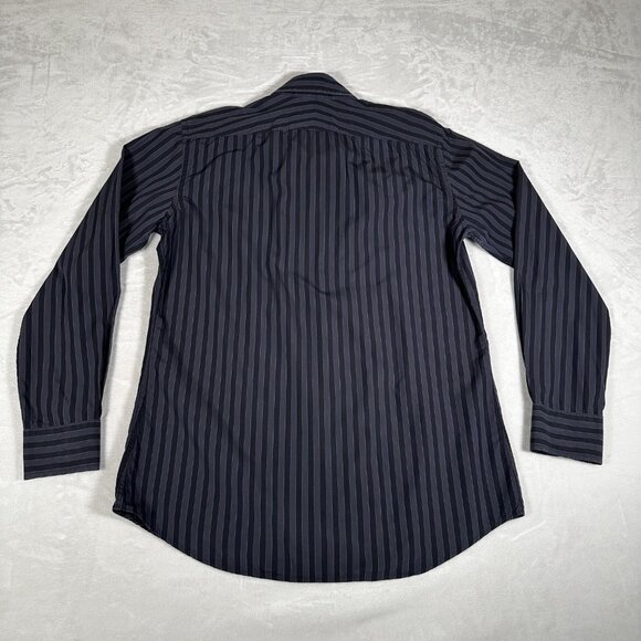 Paul Smith Shirt Men Size 17 43 Long Sleeve Striped 100% Cotton Made in Italy - Picture 11 of 11